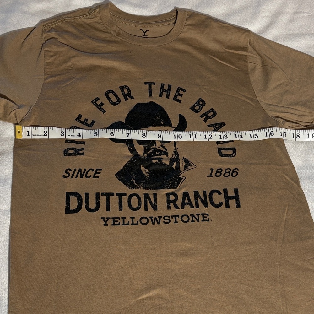 Yellowstone - Rip - Brown T-Shirt - Dutton Ranch - Picture 4 of 5